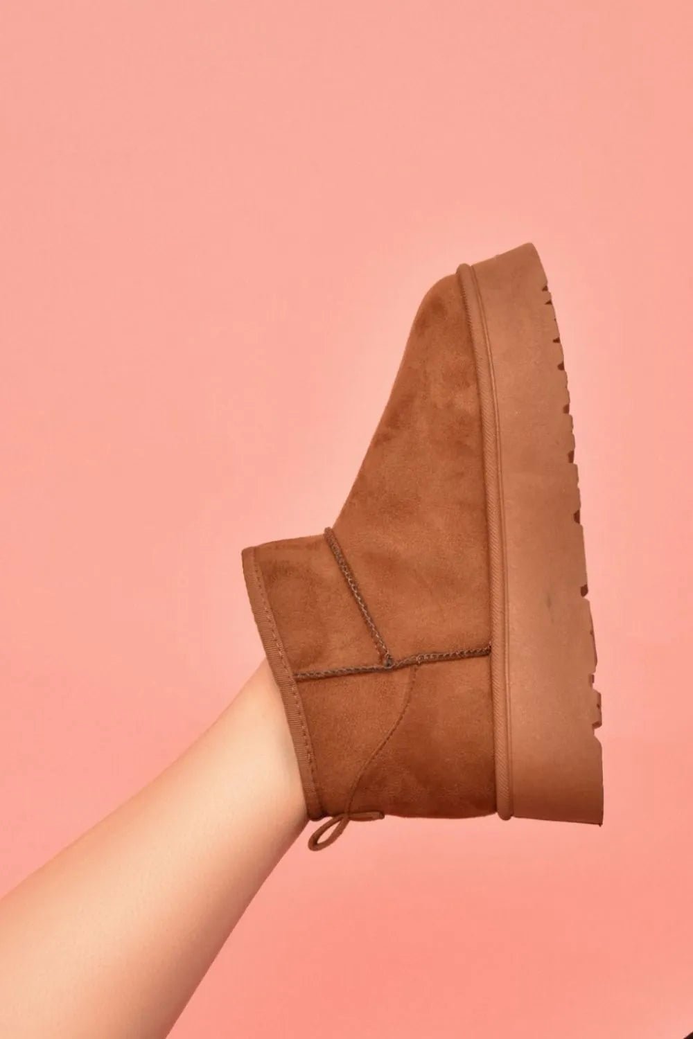 WILD DIVA Suede Round Toe Platform Booties - Bela Fils BoutiqueBela Fils Boutique